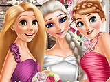 Эльза и принцессы на свадьбе
